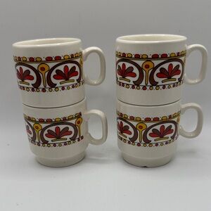 Set of 4 vintage Pagnossin, Italy, demi-tasse